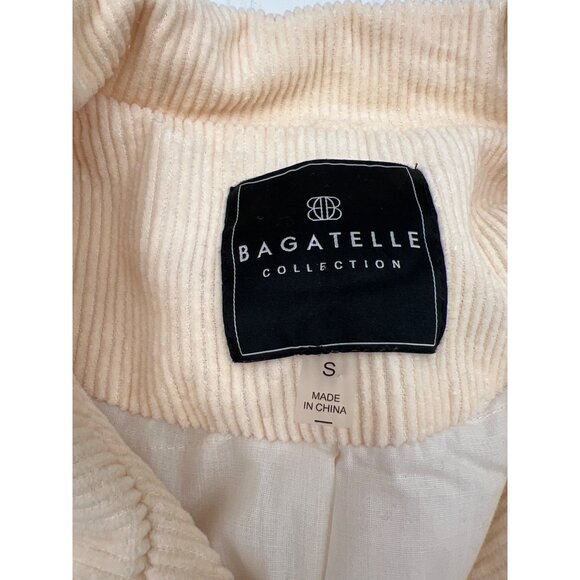 Womens Beige Corduroy Jacket Oversized Style Size S Bagatelle Collection - Picture 2 of 6